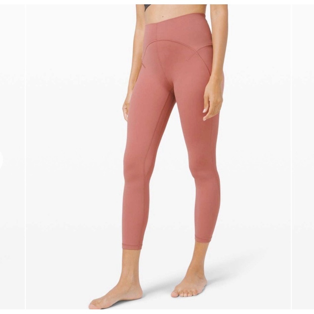 Lululemon Women's Unlimit High-Rise Tight 25" Inseam Size 6 Brier Rose Pink Gym